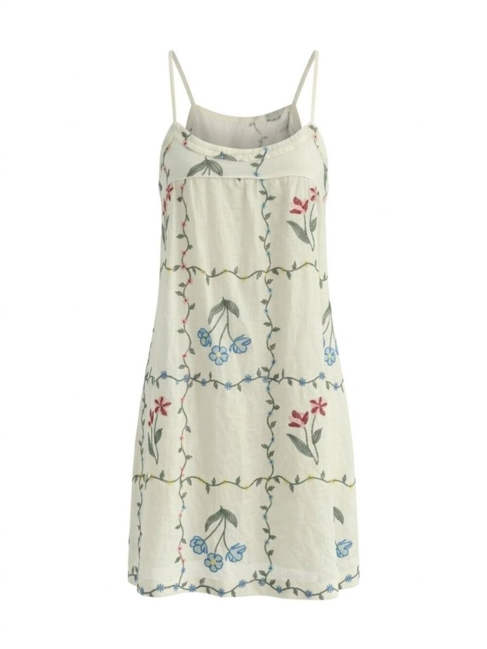 NWT Wild Fable Babydoll Dress Sz S White Floral Embroidered Boho Cottagecore